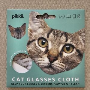 NIB Pikkii Tabby Tiger Cat Glasses Cleaning Cloth